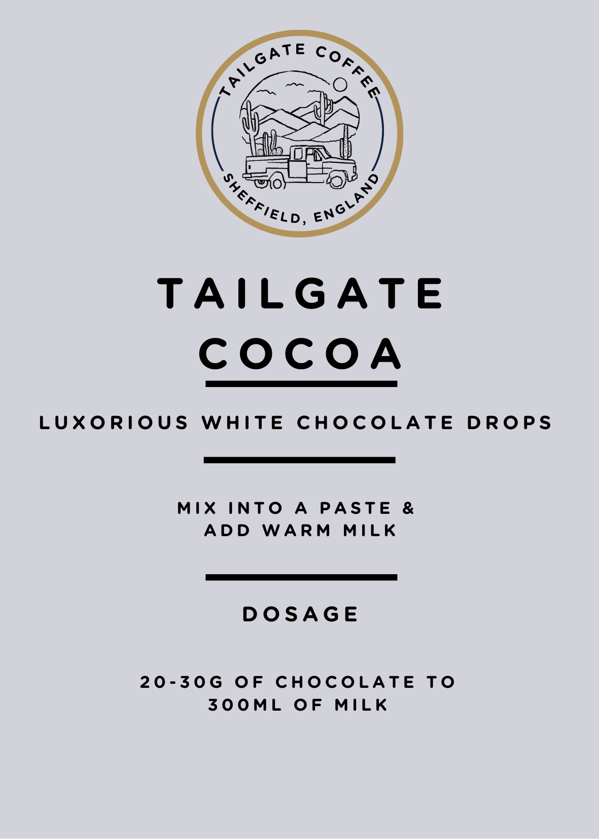 Tailgate Cocoa - White chocolate